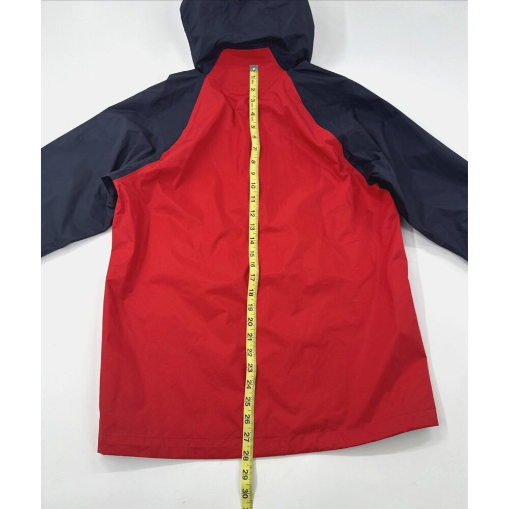 Patagonia Torrentshell Rain jacket H2No Anorak Pullover Hooded Mens XS Blue Red - Picture 12 of 13